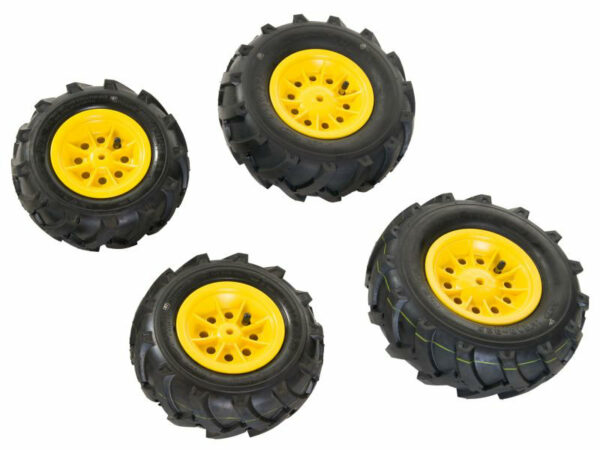 Žlté gumené nafukovacie kolesá pre traktory Peg-Pérego (Ground Force, Loader, Power Pull)